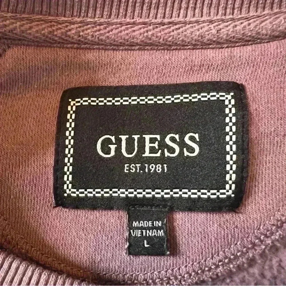 GUESS Men's Eco Aldwin Logo Sweatshirt size Large - Picture 7 of 7
